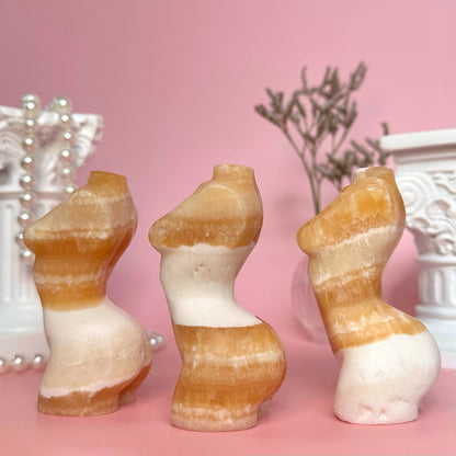 Orange Calcite Goddess