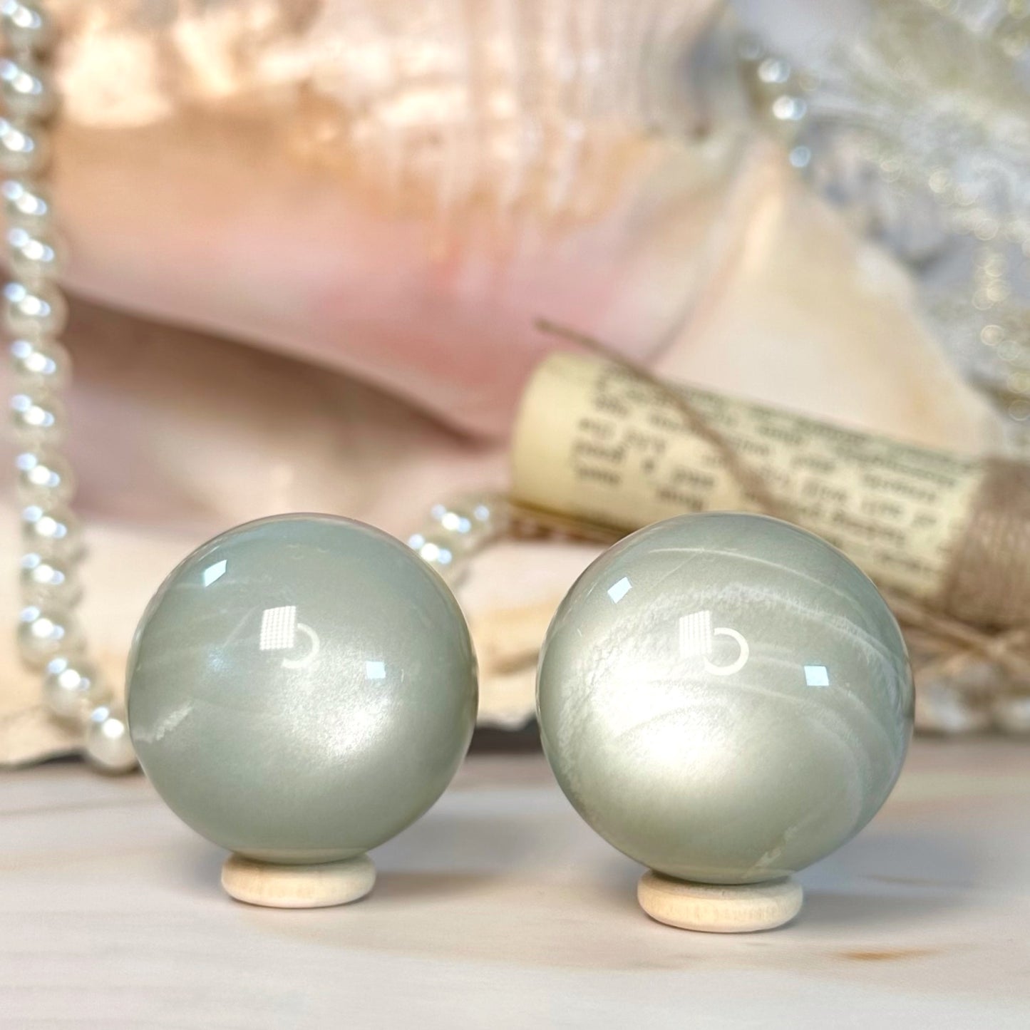 Sage Green Moonstone Sphere