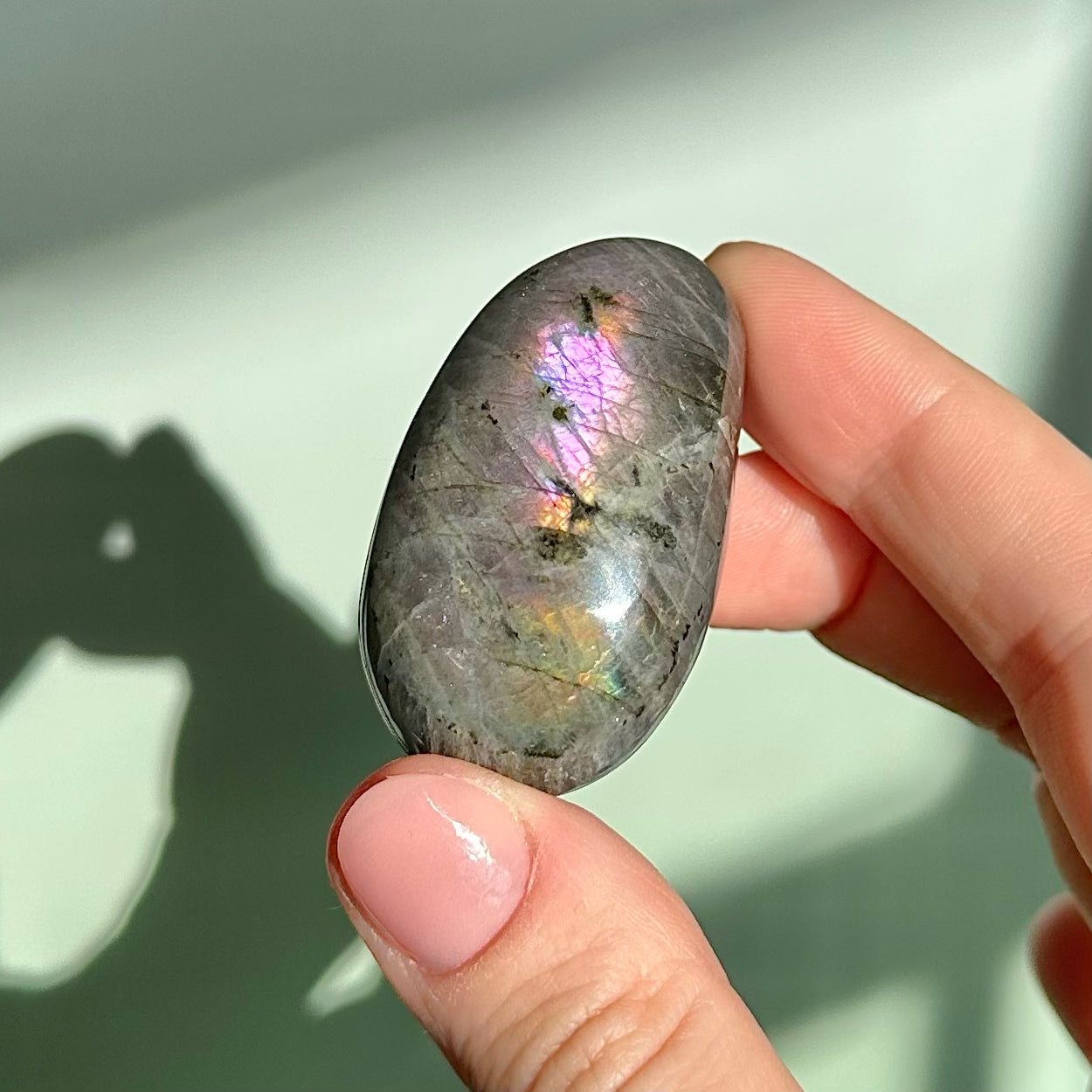 Rainbow Labradorite Palmstone