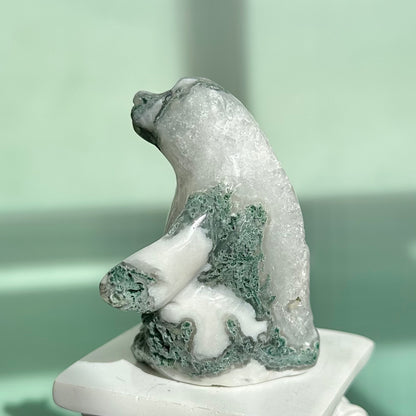 Moss Agate Bear