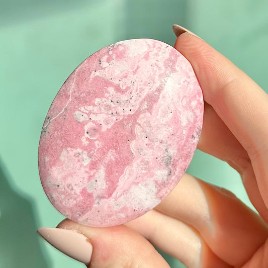 Rhodonite Palm Stone