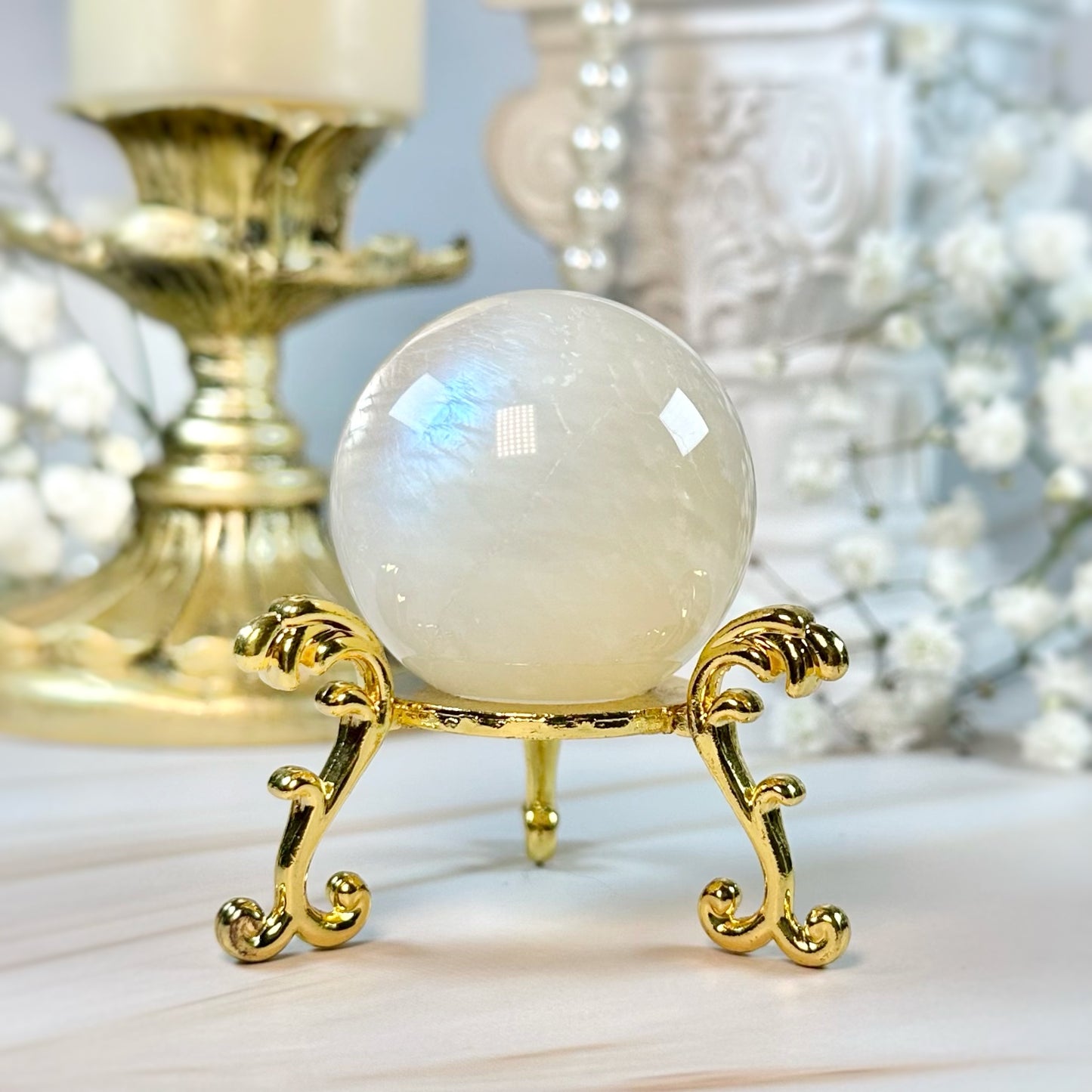 High Grade Moonstone Sphere