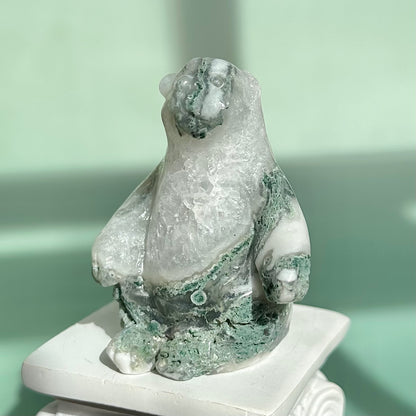Moss Agate Bear