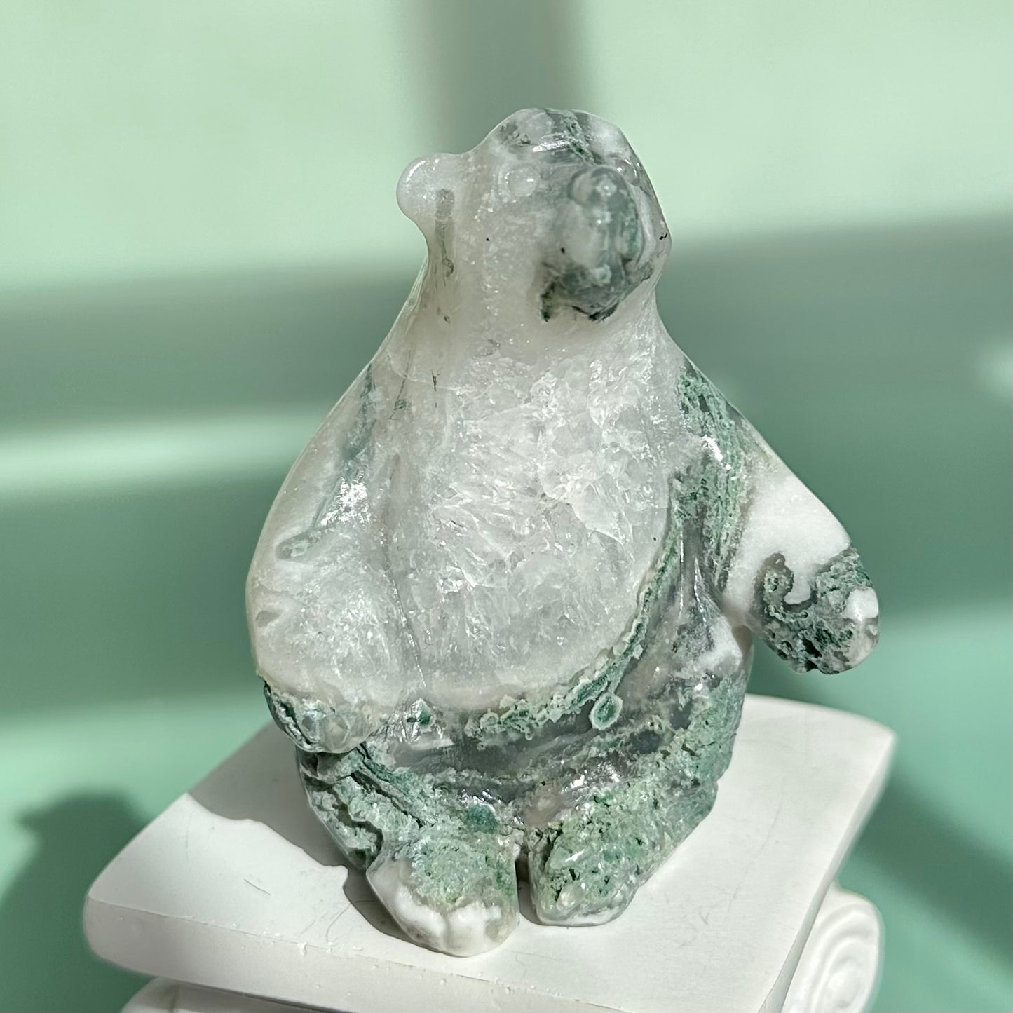 Moss Agate Bear