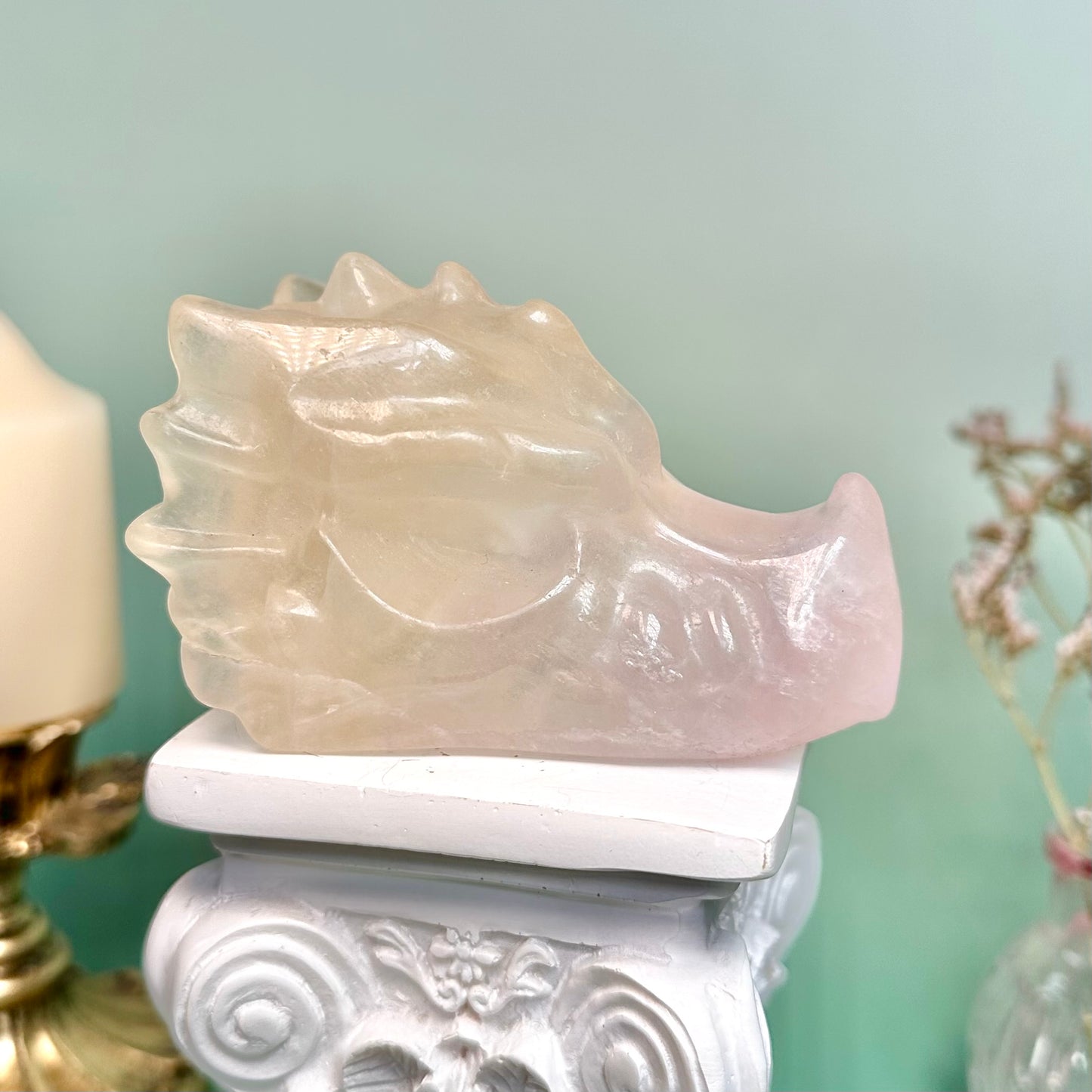 Yellow Fluorite Dragon