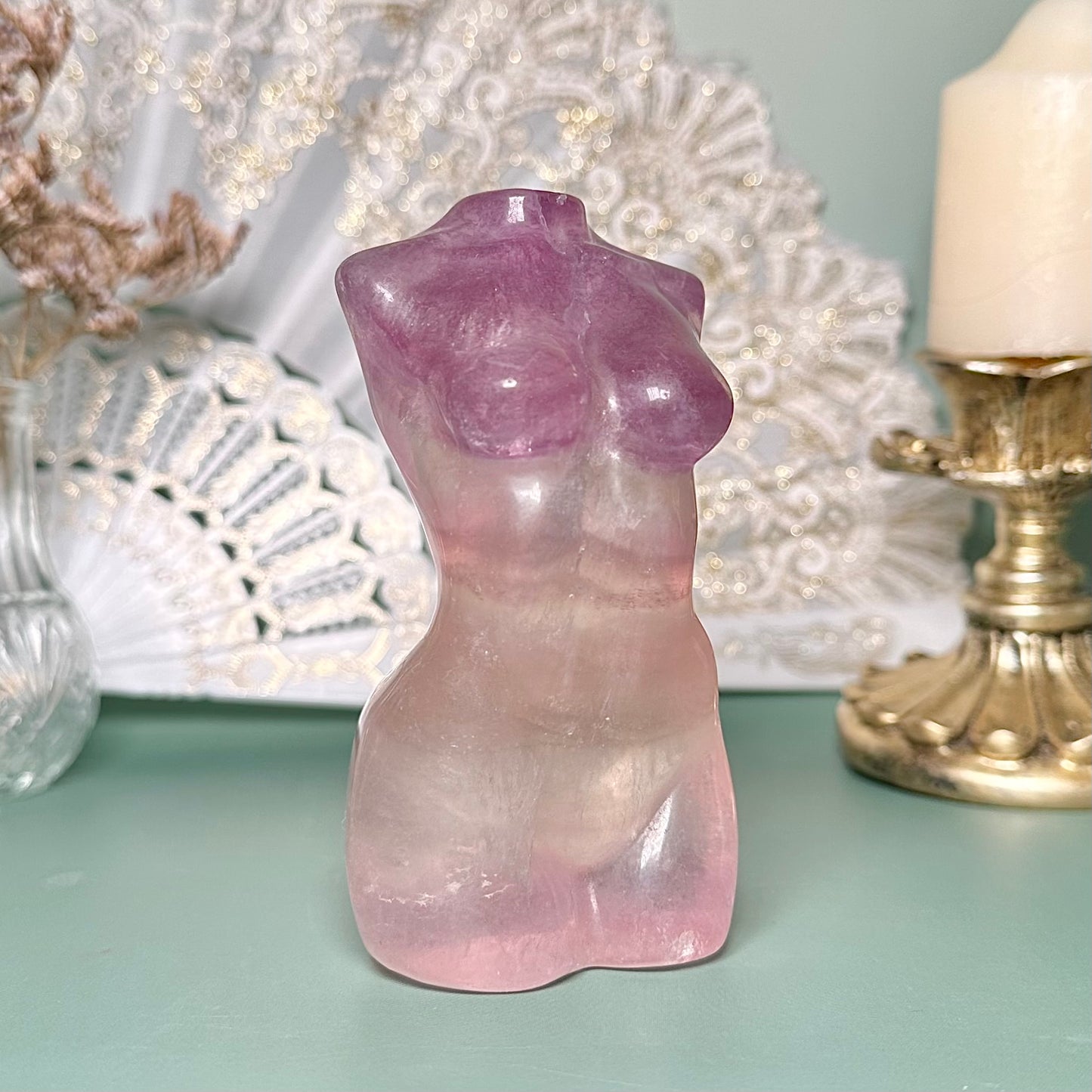 Sunset Fluorite Goddess