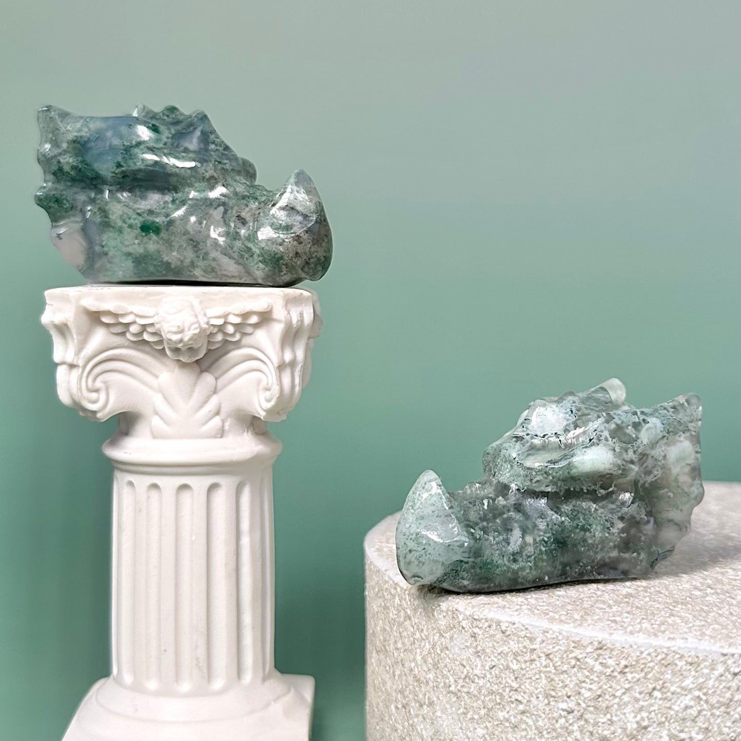 Moss Agate Dragon