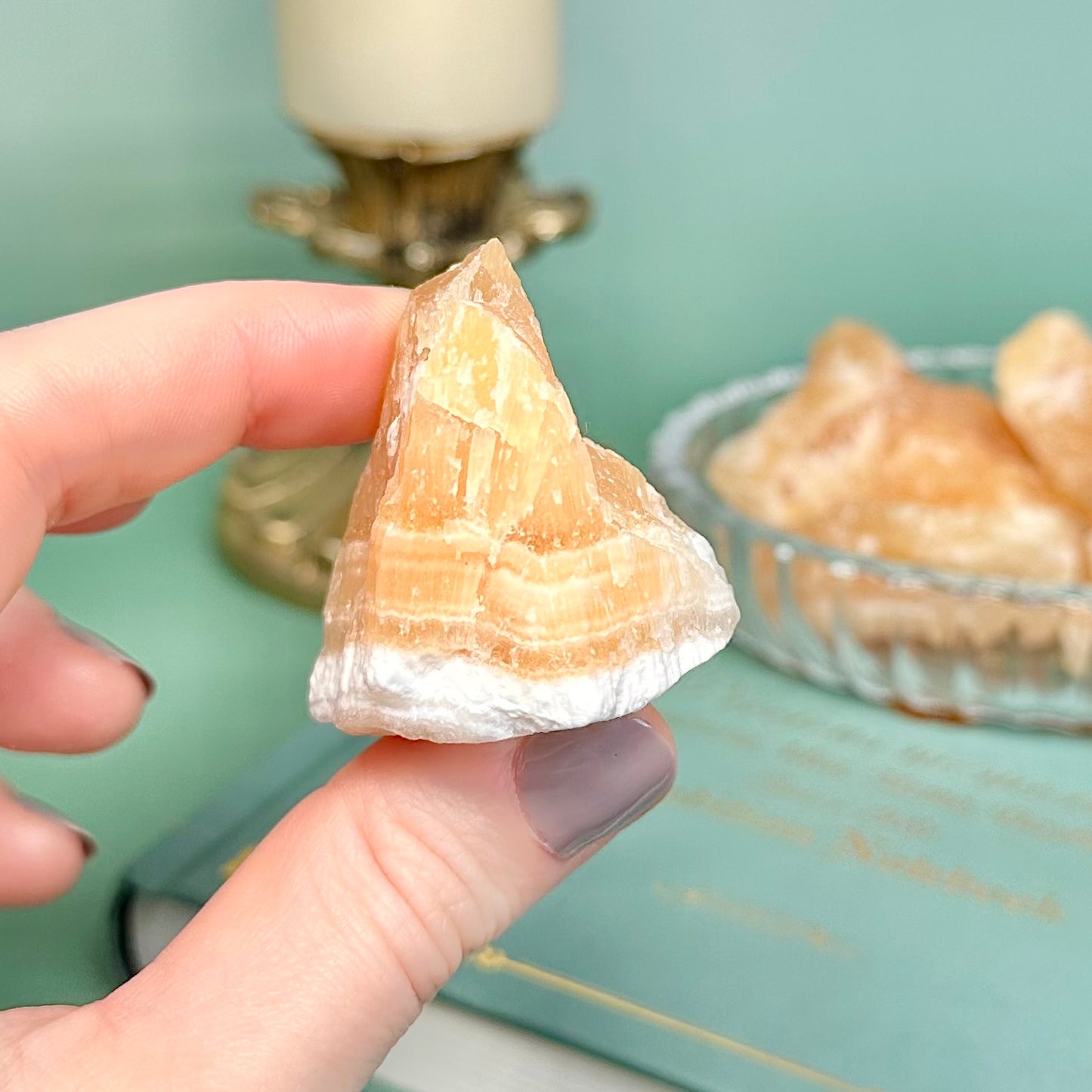 Orange Calcite Raw Chunks