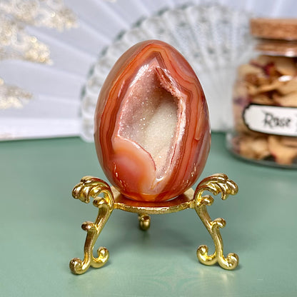Carnelian Druzy Egg