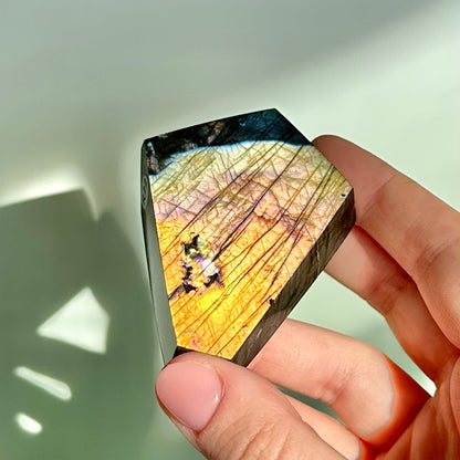 Rainbow Labradorite Faceted Free Form