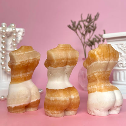 Orange Calcite Goddess