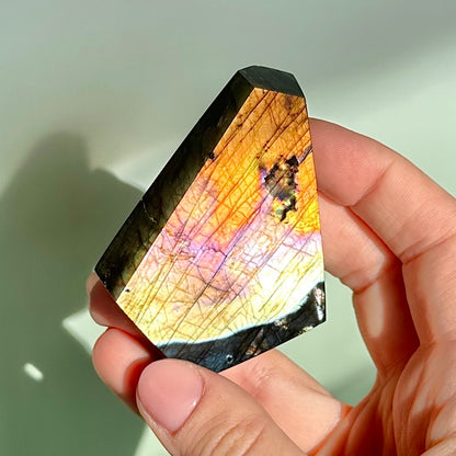 Rainbow Labradorite Faceted Free Form