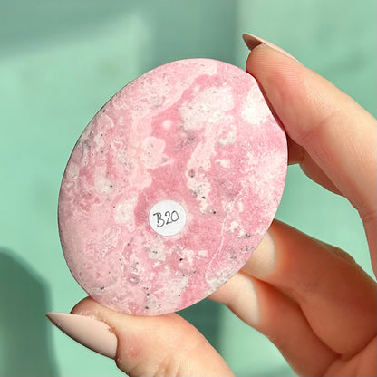 Rhodonite Palm Stone