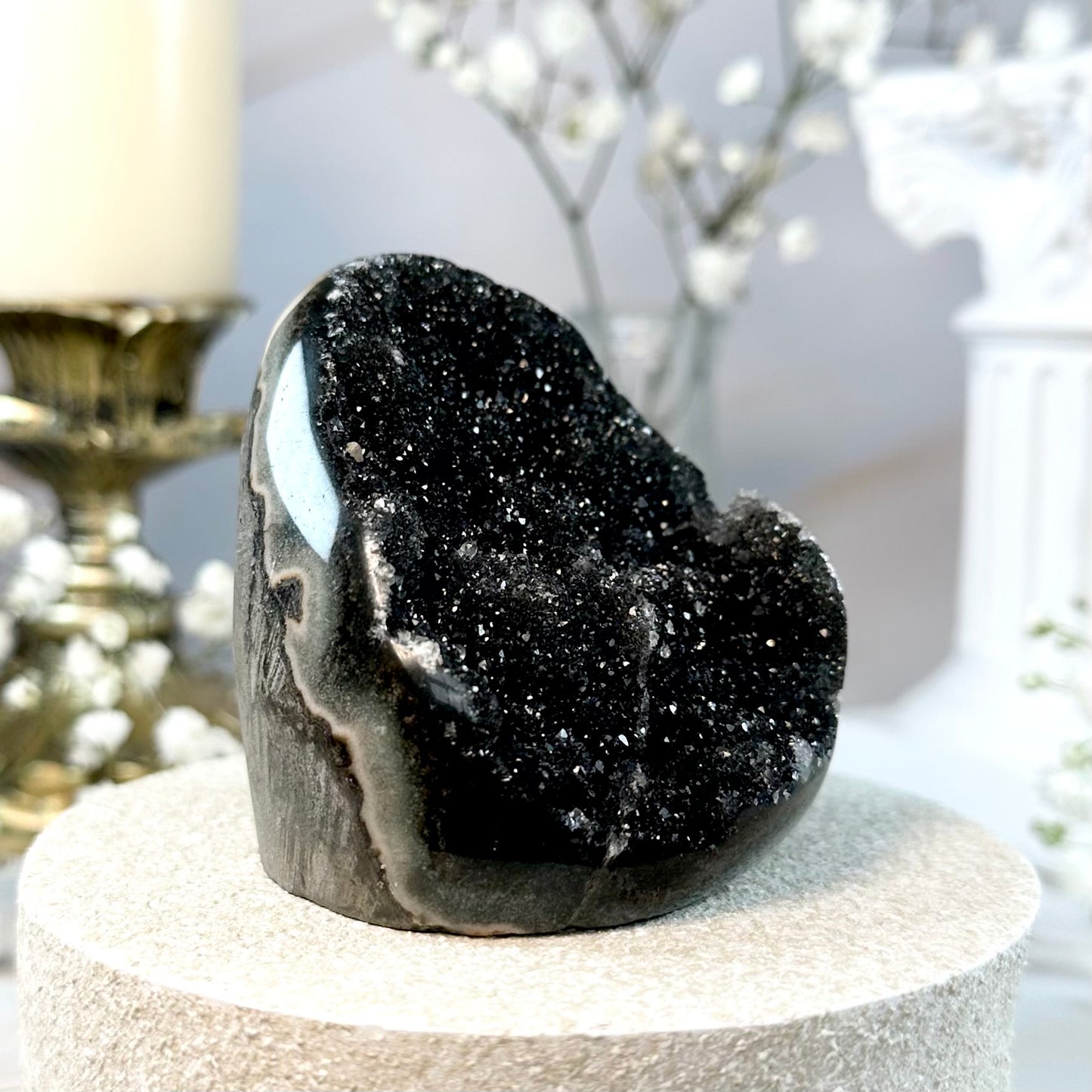 Black Amethyst Geode