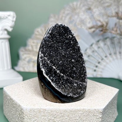 Black Amethyst Geode