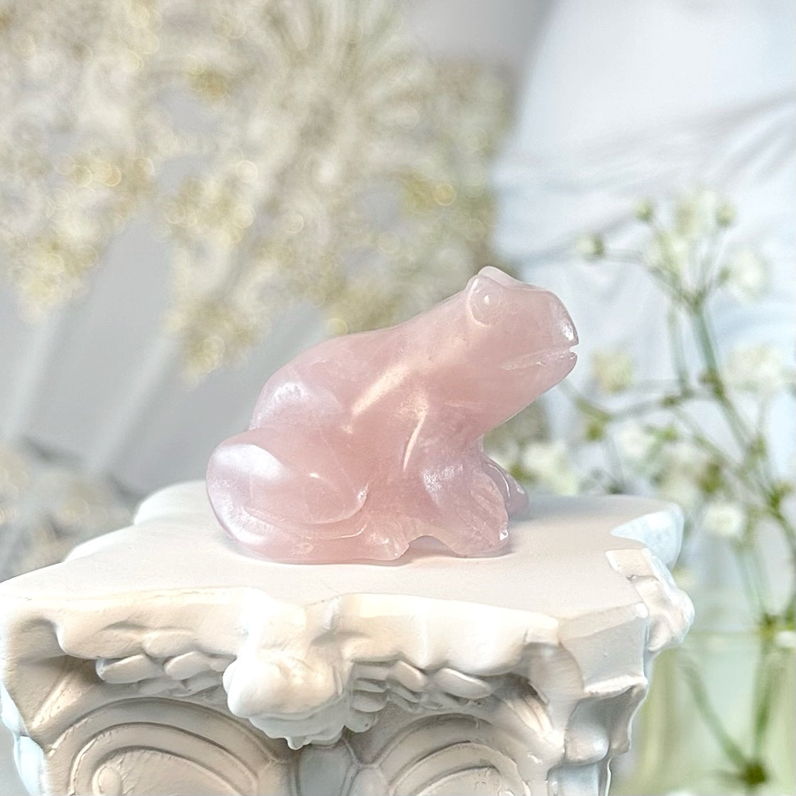 Rose Quartz Frog