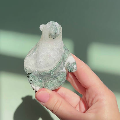 Moss Agate Bear