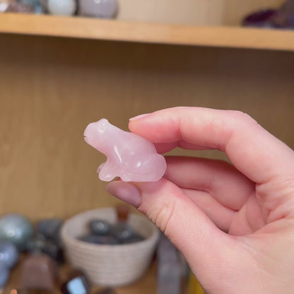 Rose Quartz Frog