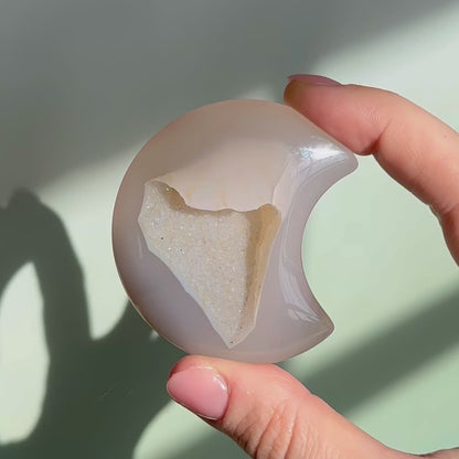 Druzy Agate Moon