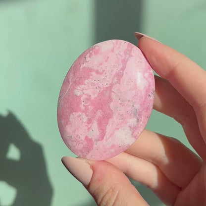 Rhodonite Palm Stone