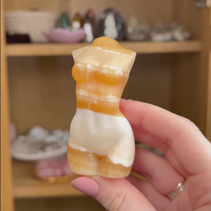 Orange Calcite Goddess